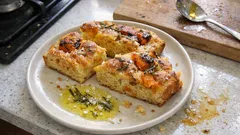 Pumpkin Focaccia With Rosemary and Sea Salt—Soft, Golden, and Easy to Make