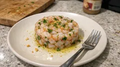 Easy No-Cook Shrimp Tartare with Lemon, Olive Oil, and Parsley
